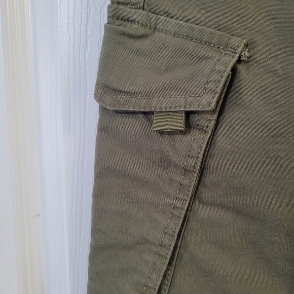 Men Size Medium Denim Co. Green Cuffed Cargo Pants - Picture 5 of 10